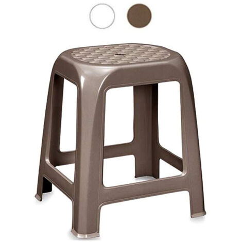 Tabouret Elfo en polypropylène blanc - cm.41x35x46h.