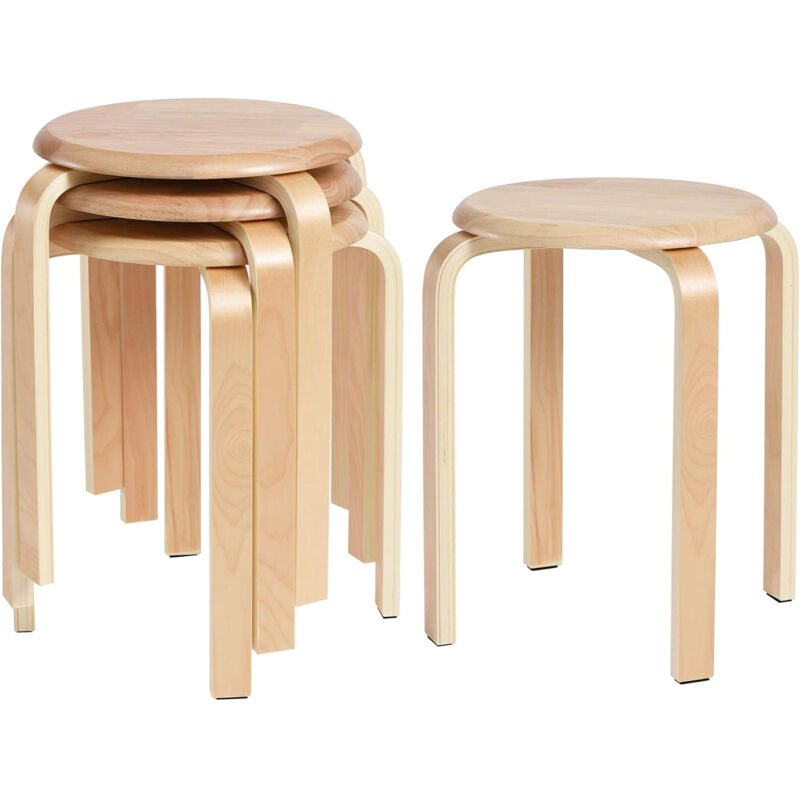 Tabouret empilable Tabouret en bois Mode Créatif Adultes - couleur du bois