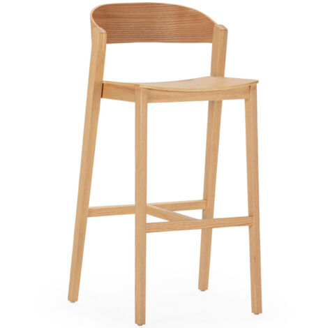 Tabouret en bois de chêne naturel MASKA – Hauteur d'assise 75cm