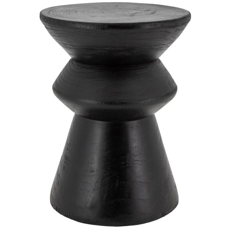 Tabouret en bois paulownia Pion noir