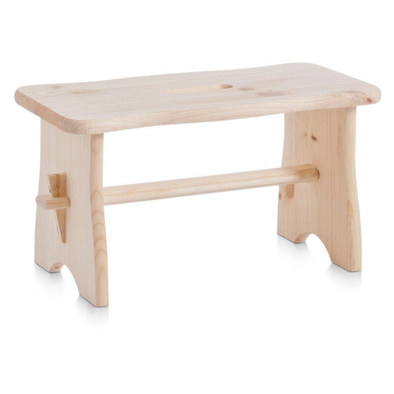 Tabouret en bois, repose-pieds Zeller