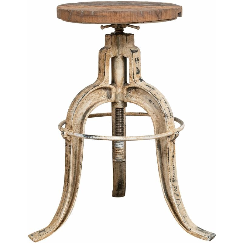 Tabouret en fonte avec finition antique