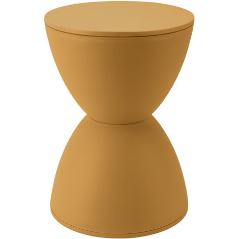 Tabouret en forme de sablier en plastique moderne Simple Style nordique ménage tabouret rond pour salle de bain cabine d'essayage gingembre