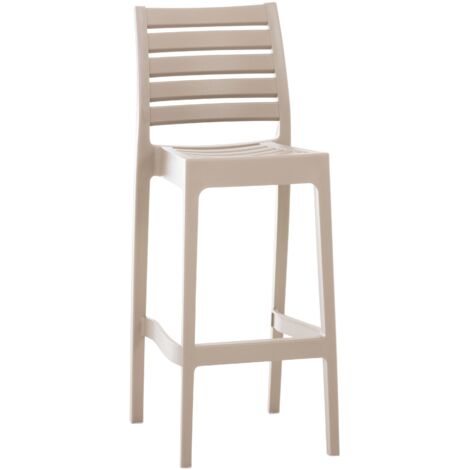 Tabouret en plastique élevé Structure robuste et solide avec différentes couleurs repose-pieds colore : Boue