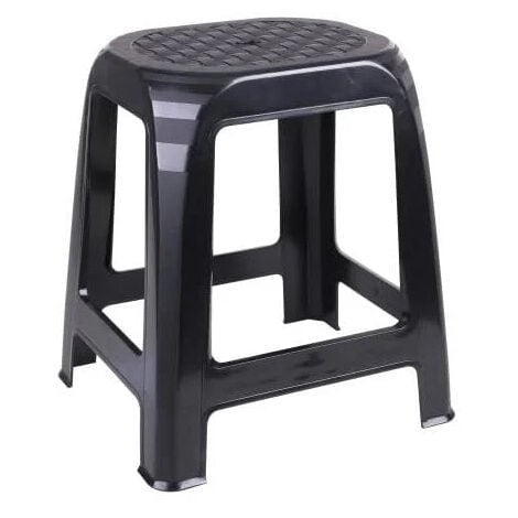 MATERIAUXBRICO.COM Tabouret En Plastique - L 41 X L 36 X H 46 Cm - Noir