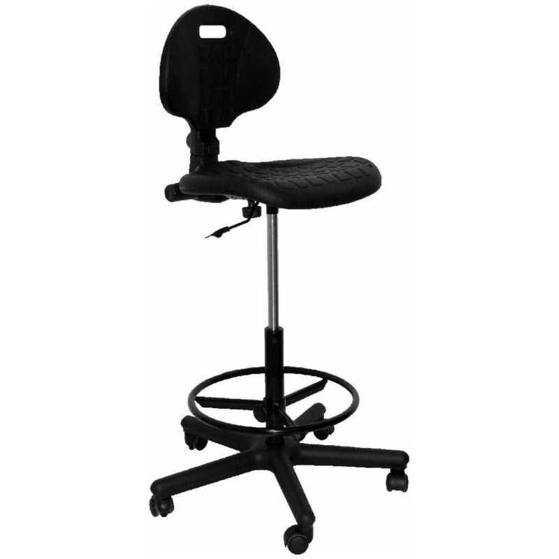 Tabouret en polyuréthane noir
