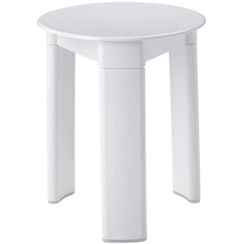 Tabouret En Résine Blanche Trois Jambes