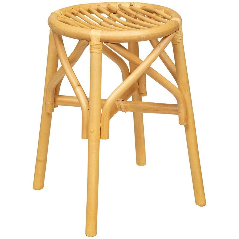 Tabouret Aoni en rotin 31x31cm Atmosphera créateur d'intérieur