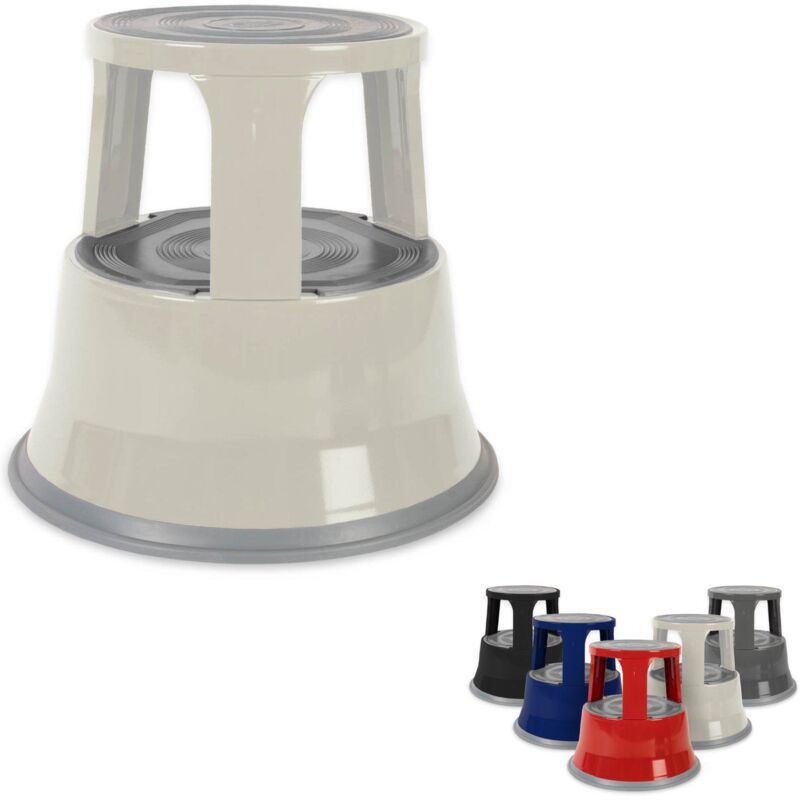 Tabouret en rouleau Patte d'éléphant Acier T1 Gris clair