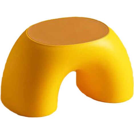 Tabouret Enfant Antidérapant - Escabeau Plastique Multifonction pour Salle de Bain Jaune