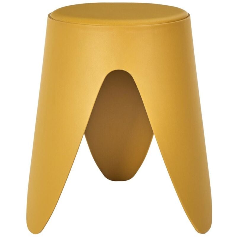 Tabouret eve jaune moutarde
