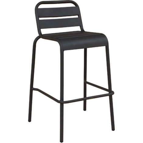 Tabouret extérieur élevé et tabouret de restaurants avec structure en fer de Vegas Grey