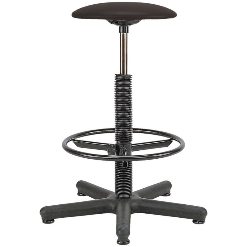 Tabouret Goliat + Ring K.-leder noir