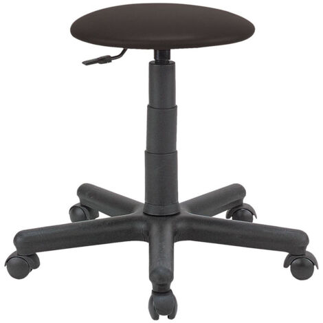 Tabouret Goliat simili cuir noir