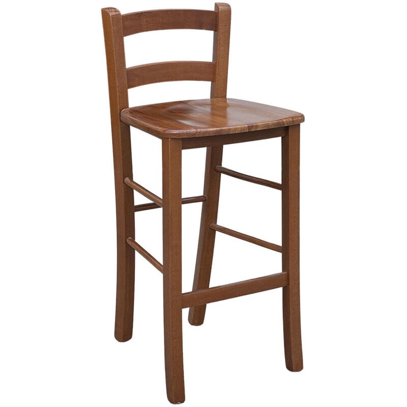 Okaffarefatto - Tabouret h 67cm du sol lassise assise noyer foncen bois massif