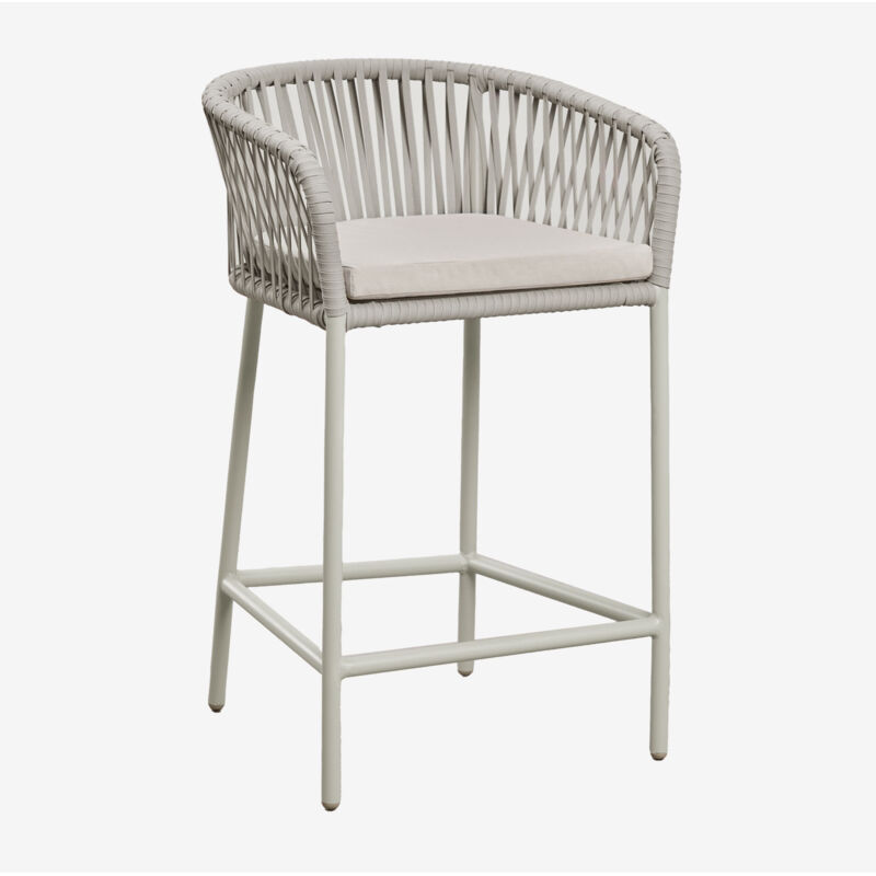 Sklum - Tabouret haut Arhiza Vert Kaki ↑65 cm