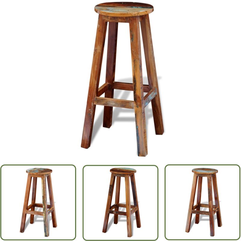 vidaXL Barhocker Altholz Massiv