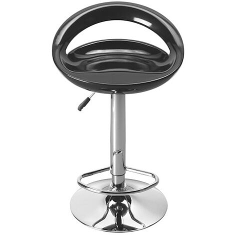 Tabouret haut Disco Disco coque échancrée noir - Lot de 2 - Maxiburo