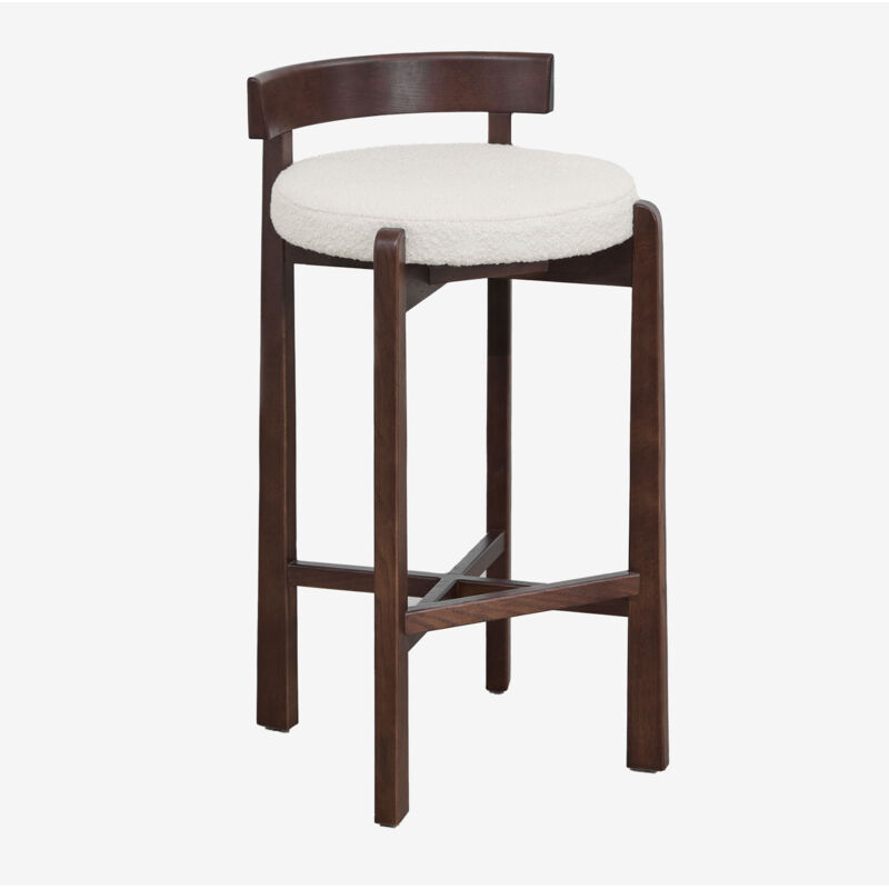 Sklum - Tabouret haut en bois de chêne et revêtement Manila ↑75 cm