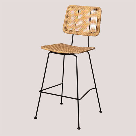 Tabouret Haut en Osier Synthétique (75,5 cm) Shelly SKLUM NATUREL - NATUREL