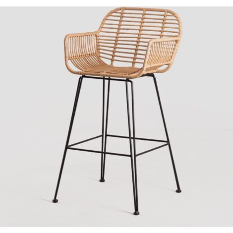 SKLUM Tabouret Haut en Rotin Synthétique Eska