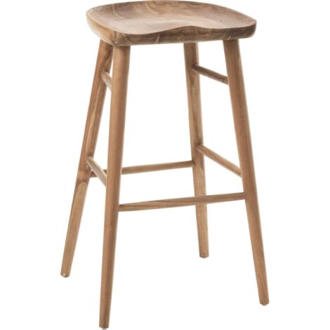 Tabouret haut Luka en Bois - Naturel