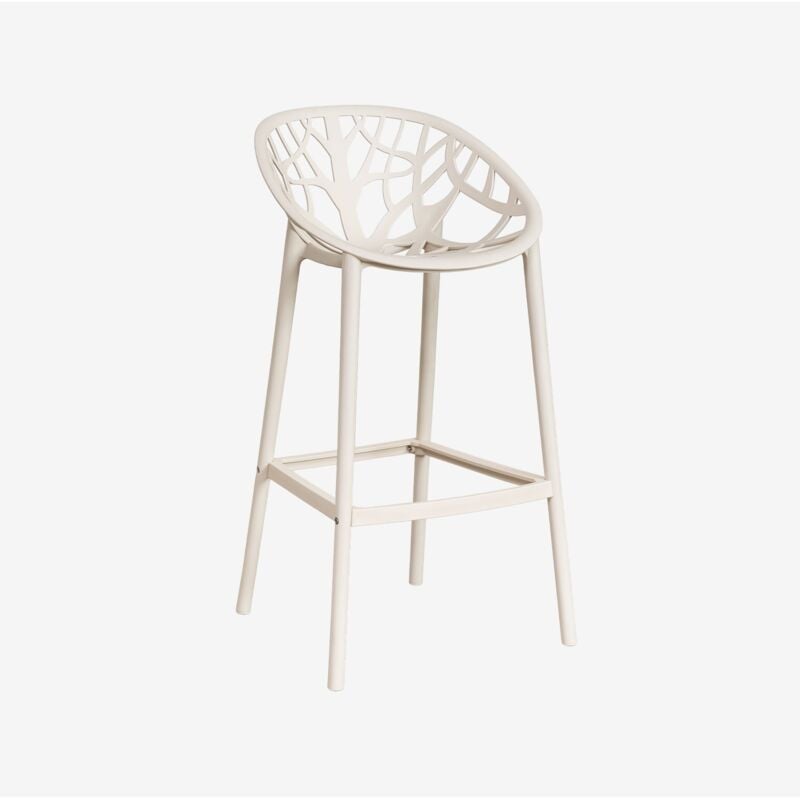 Sklum - Tabouret haut Ores Tapioca Beige ↑75 cm