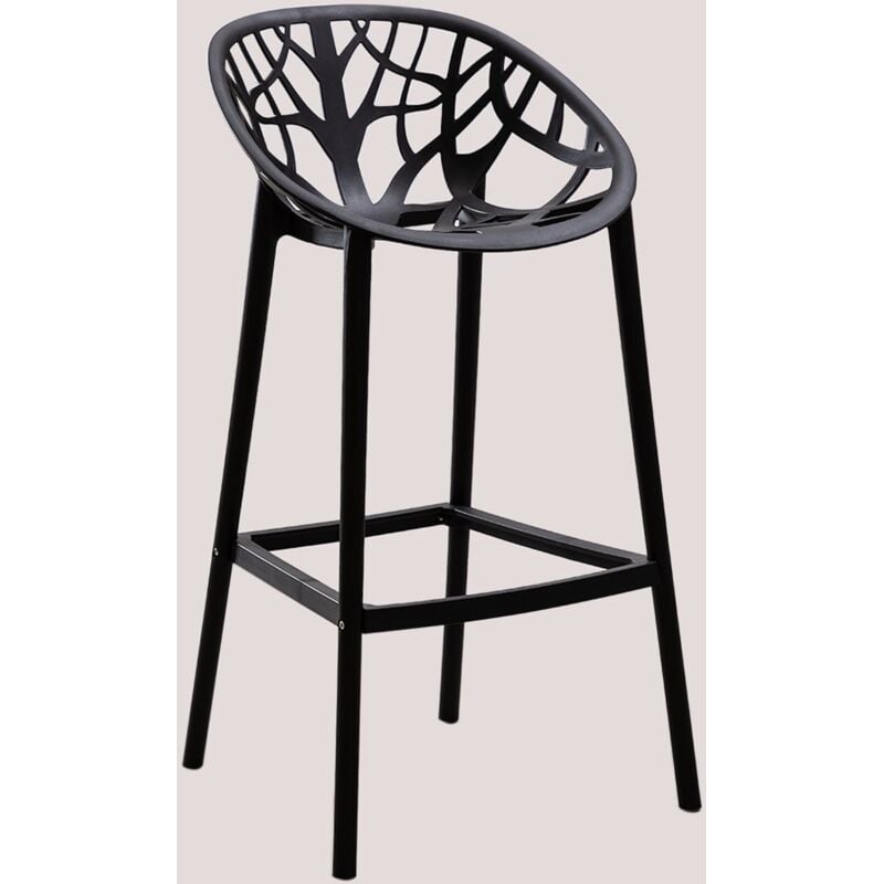 Sklum - Tabouret haut Ores Noir ↑75 cm