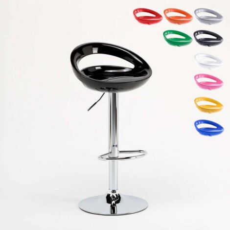 Tabouret haut pour bar et Cuisine tournant réglable en hauteur pivotant avec repose-pieds HOLLYWOOD