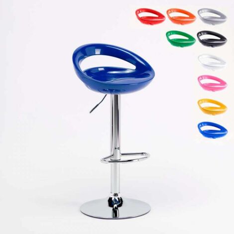 Tabouret haut pour bar et Cuisine tournant réglable en hauteur pivotant avec repose-pieds HOLLYWOOD