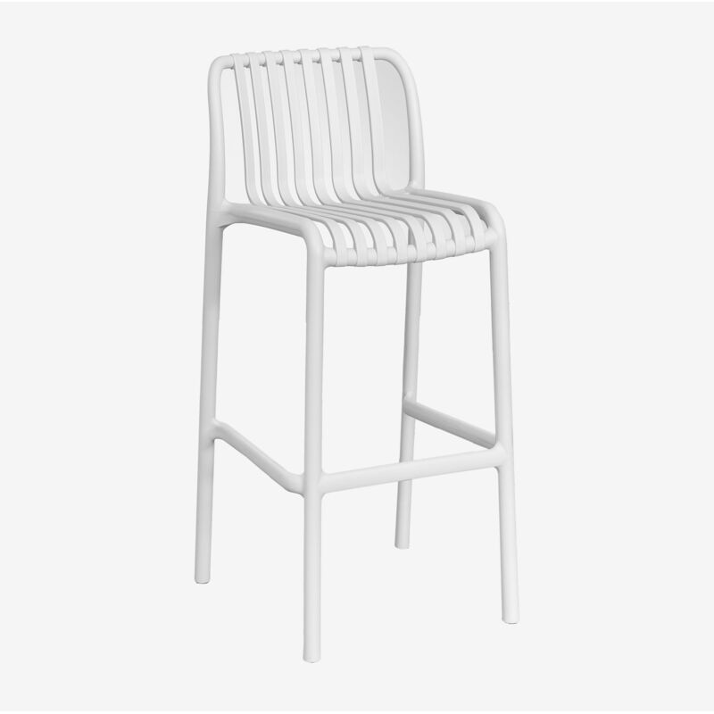 Tabouret de bar empilable en polypropylène Wendell Sklum Gris Clair ↑75 cm