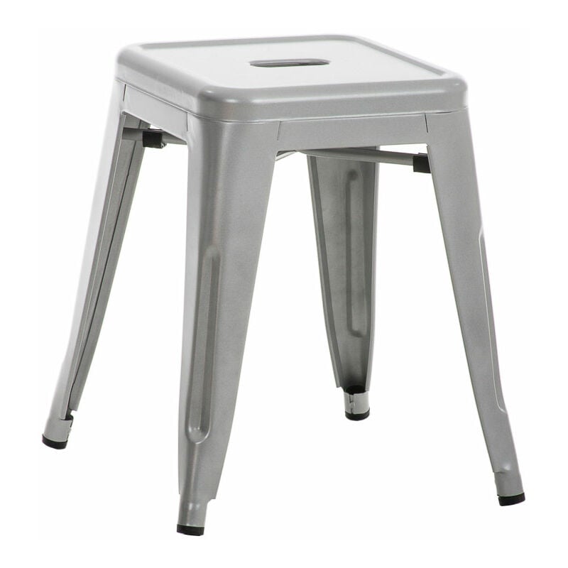 CLP - Plusieurs tabourets métalliques dans le banc industriel empilable différentes couleurs Couleur : Argent