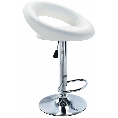 Tabouret intérieur Girevole avec session en écot-cuir Turin White