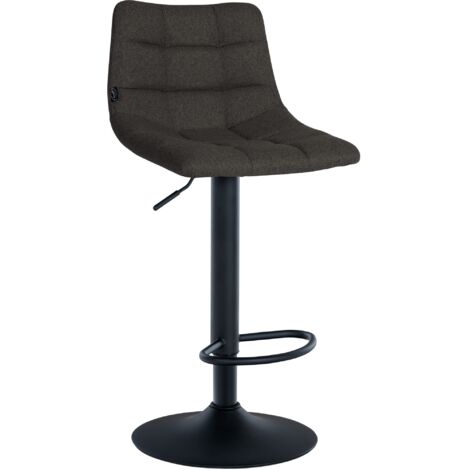 Tabouret Jerry en tissu gris foncé, Schwarz