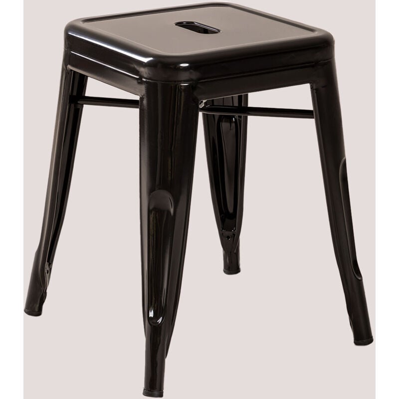 Tabouret Bas en Acier lix Sklum Noir