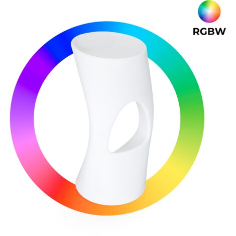 Tabouret lumineux LED RGBW - 12W - Rechargeable
