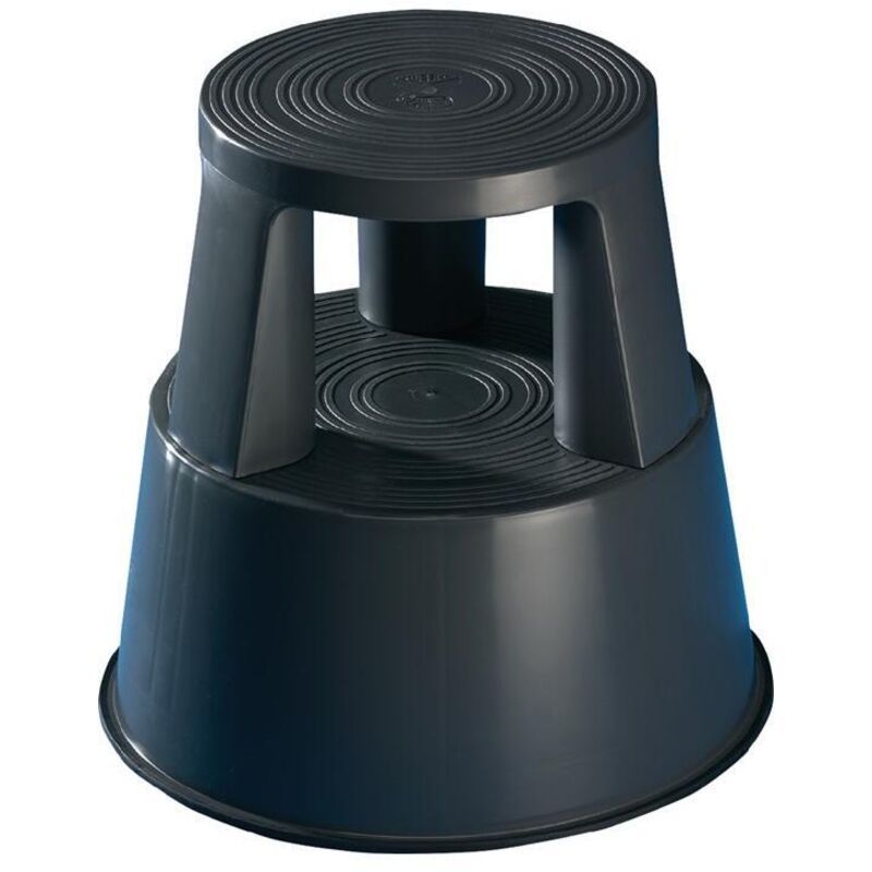 Wedo - Tabouret roulant plastique gris hauteur avec/sans charge 425/430 mm d. supérieur 290 mm d. inférieur 440 mm