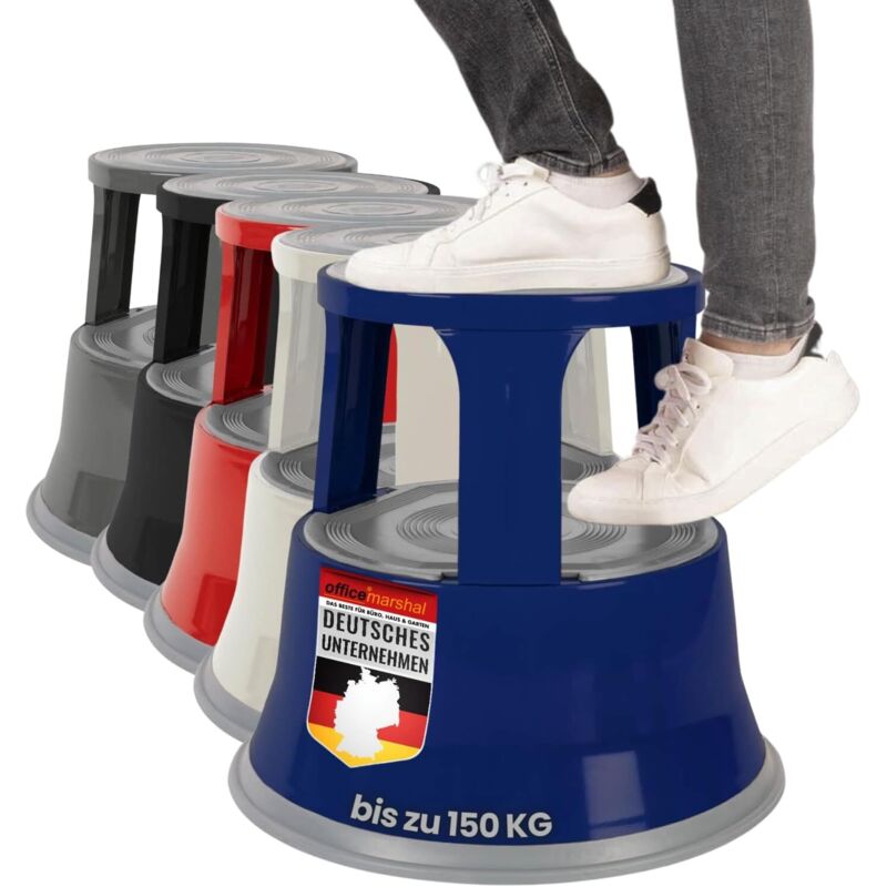 Tabouret mobile Patte d'éléphant Acier T1 Bleu