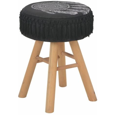 Tabouret Noir Tissu