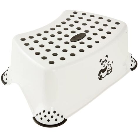 Tabouret Panda, de 18 mois à 10 ans, antidérapant, Tomek, blanc