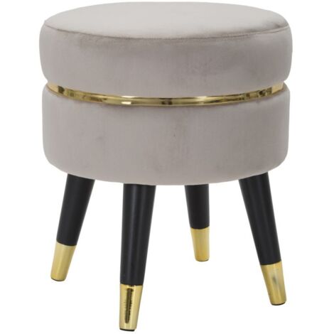 Tabouret Paris Grigio/Gold Cm Ø 35X40,5