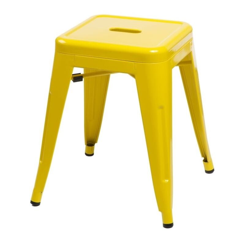 Tabouret Paris jaune inspiré de Tolix