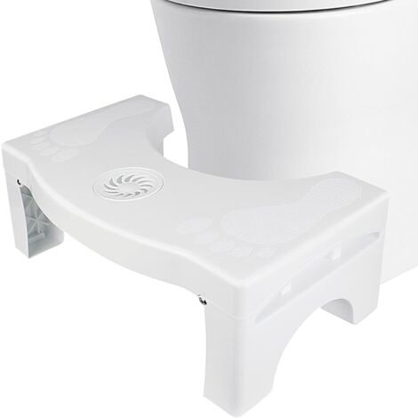 [en.casa] Tabouret Physiologique de Toilettes WC Position Naturelle 35°  Marchepied Préventif avec Pieds Antidérapants pour Femmes Enceintes  Personnes