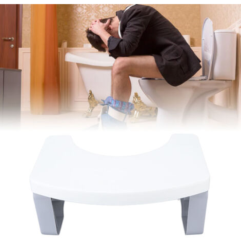 Tabouret Pied WC Pliable Portable PP pour Squatting Potty Santé Voyage Blanc