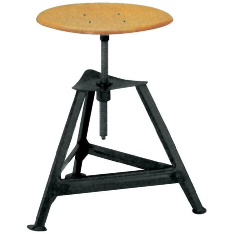 Tabouret pivotant en acier 3 pieds, H400-600 mm