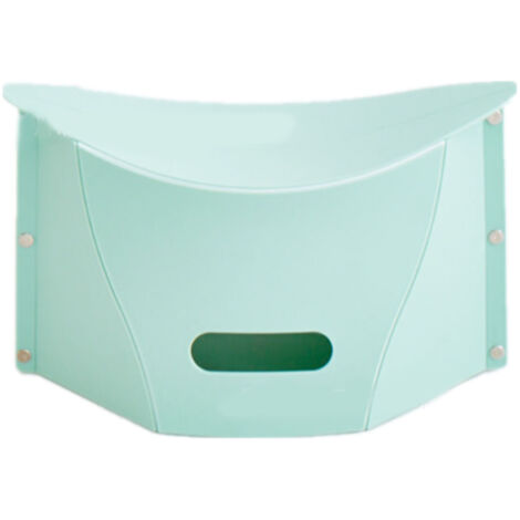 Tabouret Pliable de Voyage avec Panier Portatif, Tabouret Bas en Plastique Vert Haricot pour Extérieur