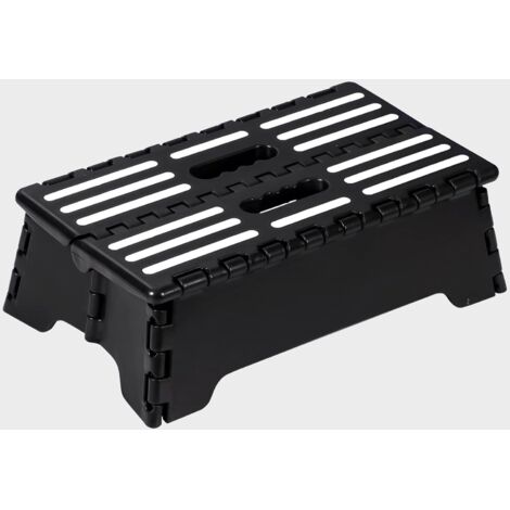 Tabouret Pliable, Escabeau Pliant Marchepied Chaise Portable, Noir, 38x22x13cm