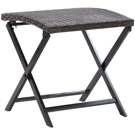 Tabouret pliable Tabourets de bar Chaises de bar - Résine tressée Marron BV762813 - BonneVie