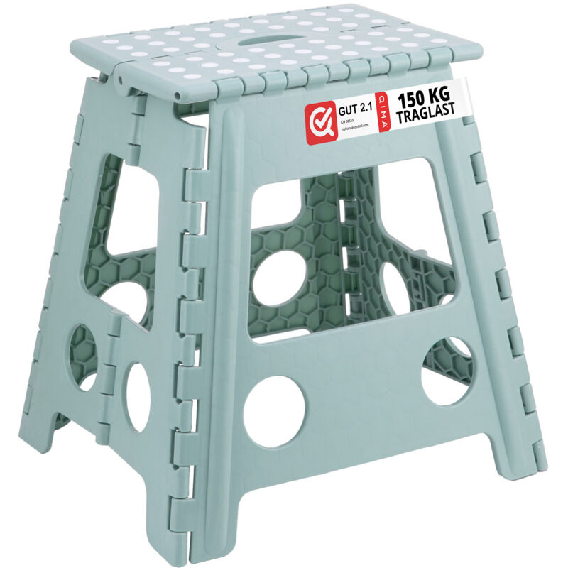 Relaxdays tabouret pliable XL, transportable, salle de bain, camping, 39 x 39 x 32 cm, jusqu’à 150 kg, plastique