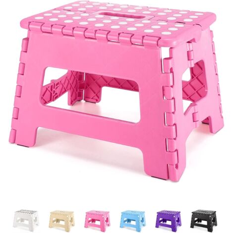 Tabouret pliant 9 pouces (environ 22,9 cm), tabouret pour enfants, tabouret lourd pour adultes, petit repose-pieds, marchepied léger pour tout-petit, idéal pour la cuisine et la salle de bain, support